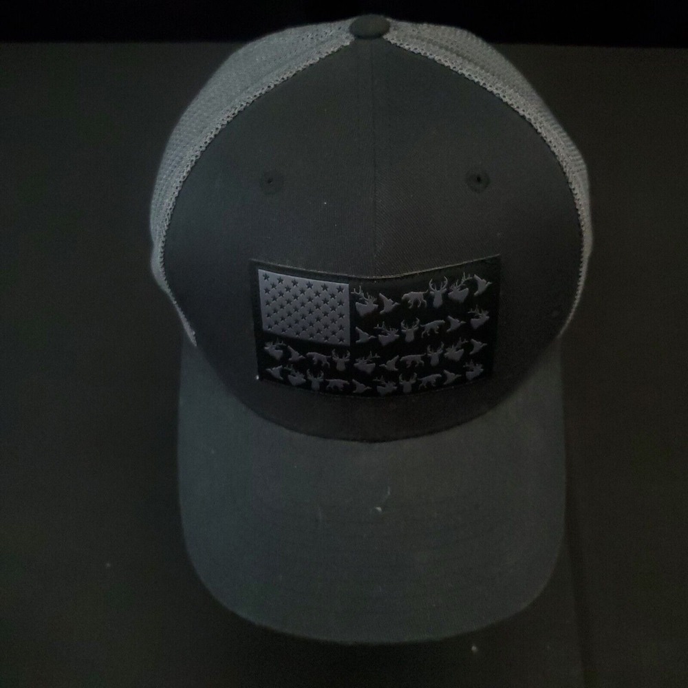 Columbia PHG Game Flag Hat Cap Fitted One Size Snapback Trucker Cap Black Logo - Picture 2 of 10